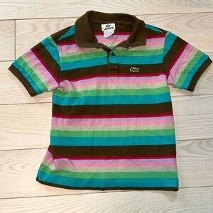 Lacoste boys striped polo 10 rare!